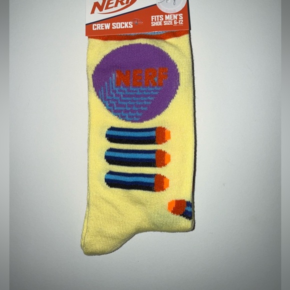 - NWT Nerf Toy Novelty Crew Socks - Picture 7 of 16
